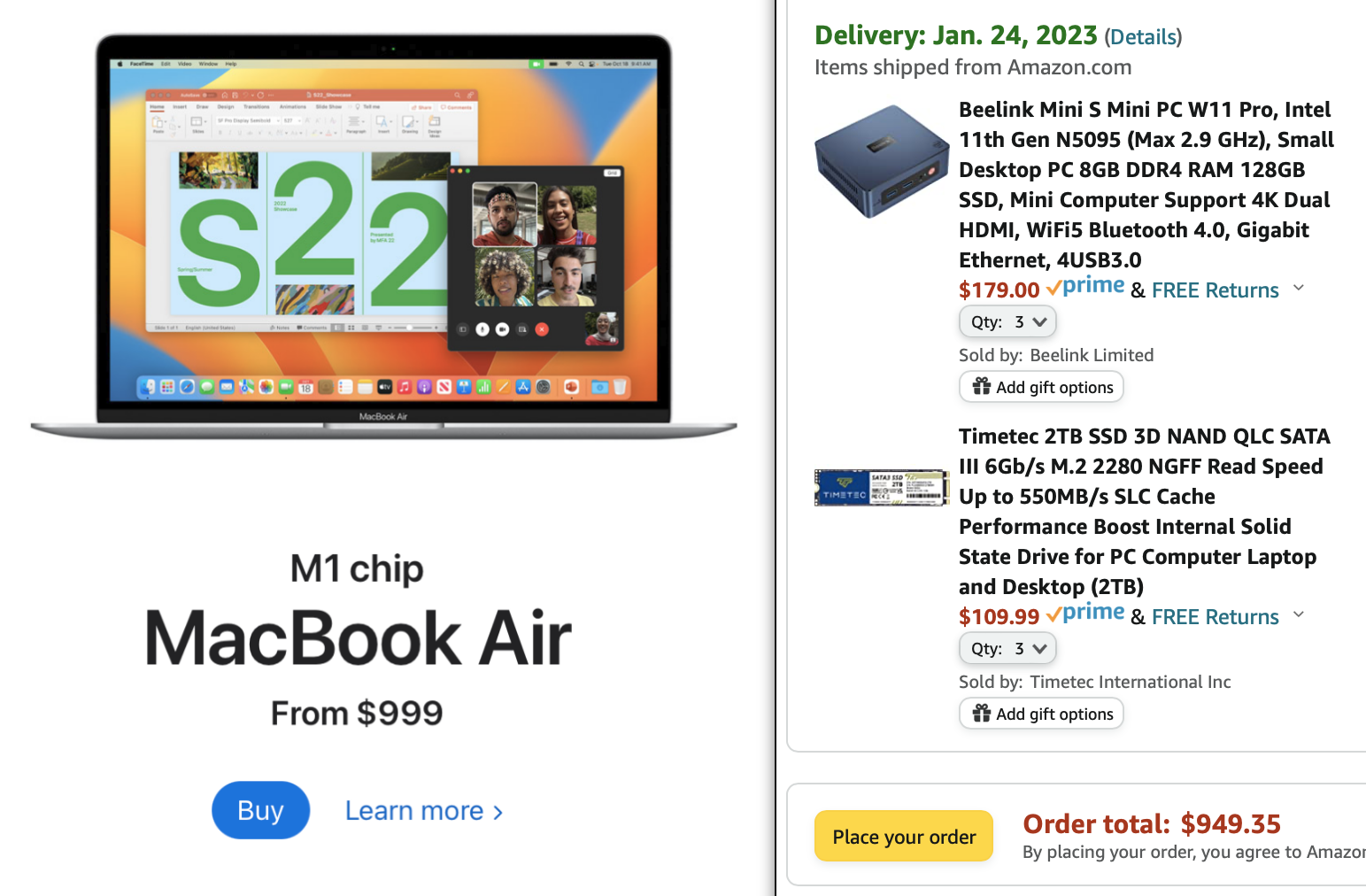 MacBook Air vs Clustered SBC